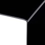 Mesa de centro de vidrio templado negro 50x50x45 cm