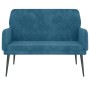 Banco de terciopelo azul 108x79x79 cm