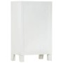 Aparador madera maciza de acacia blanco 55x30x90 cm