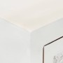 Aparador madera maciza de acacia blanco 55x30x90 cm