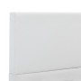 Estructura de cama sin colchón cuero sintético blanco 90x200 cm