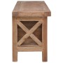 Mueble de TV con 3 cajones madera maciza de caoba 120x30x40 cm de vidaXL, Muebles TV - Ref: Foro24-283913, Precio: 214,63 €, ...