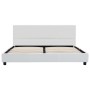 Estructura de cama sin colchón cuero sintético blanco 120x200cm