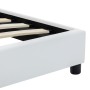 Estructura de cama sin colchón cuero sintético blanco 120x200cm
