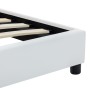 Estructura de cama sin colchón cuero sintético blanco 160x200cm