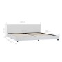 Estructura de cama de cuero sintético blanco 180x200 cm