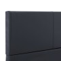 Estructura de cama sin colchón cuero sintético negro 90x200 cm