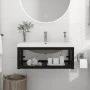 Estructura de baño con lavabo incorporado hierro negro de vidaXL, Tocadores de baño - Ref: Foro24-3101384, Precio: 202,06 €, ...