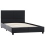 Estructura de cama de cuero sintético negro 100x200 cm