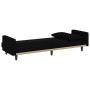Sofá cama con cojines tela negro