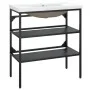 Bathroom structure with built-in black iron sink by vidaXL, bathroom vanities - Ref: Foro24-3101378, Price: 214,55 €, Discoun...