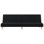 Sofá cama de tela negro