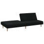 Sofá cama de tela negro
