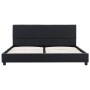 Estructura de cama sin colchón cuero sintético negro 120x200 cm