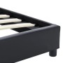 Estructura de cama sin colchón cuero sintético negro 120x200 cm