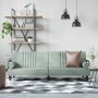 Sofá cama con reposabrazos terciopelo gris claro
