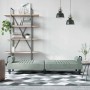 Sofá cama con reposabrazos terciopelo gris claro