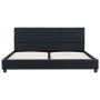 Estructura de cama sin colchón cuero sintético negro 140x200cm
