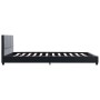 Estructura de cama cuero sintético negro 160x200 cm
