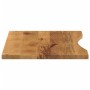 Tablero de escritorio con curva madera mango rugosa 80x50x2,5cm en Tableros para mesas | Comprar online en Foro24