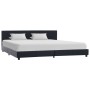 Estructura de cama de cuero sintético negro 180x200 cm