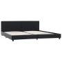 Estructura de cama de cuero sintético negro 180x200 cm
