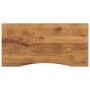 Tablero escritorio con curva madera mango rugosa 110x50x2,5 cm