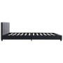 Estructura de cama de cuero sintético negro 180x200 cm