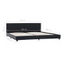 Estructura de cama de cuero sintético negro 180x200 cm