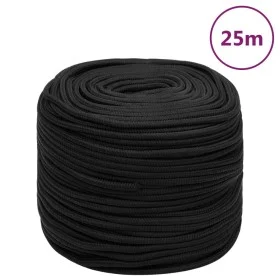 Cuerda de barco polipropileno negro intenso 8 mm 25 m de vidaXL, Sogas y cuerdas metálicas - Ref: Foro24-152501, Precio: 13,5...
