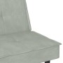 Sofá cama con portavasos terciopelo gris claro