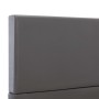 Estructura de cama sin colchón cuero sintético gris 90x200 cm