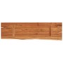 Estante pared rectangular madera acacia borde vivo 70x20x2,5 cm