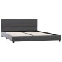 Estructura de cama sin colchón cuero sintético gris 120x200 cm