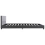Estructura de cama sin colchón cuero sintético gris 120x200 cm