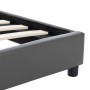 Estructura de cama sin colchón cuero sintético gris 120x200 cm