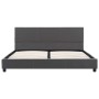 Estructura de cama sin colchón cuero sintético gris 140x200 cm