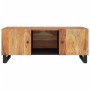 Mesa de centro madera maciza acacia y contrachapada 100x54x40cm