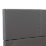 Estructura de cama sin colchón cuero sintético gris 140x200 cm