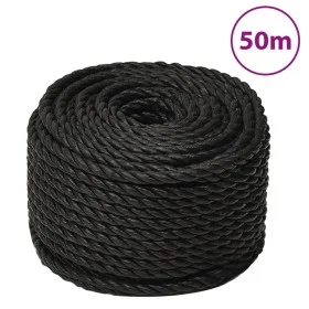Black polypropylene work rope 10 mm 50 m by vidaXL, Ropes and metal cords - Ref: Foro24-153012, Price: 21,68 €, Discount: %