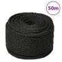 Schwarzes Polypropylen-Arbeitsseil 10 mm 50 m von vidaXL, Seile und Metallschnüre - Ref: Foro24-153012, Preis: 21,68 €, Rabat...