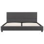 Estructura de cama de cuero sintético gris 160x200 cm