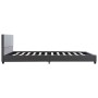 Estructura de cama de cuero sintético gris 160x200 cm
