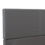Estructura de cama de cuero sintético gris 160x200 cm