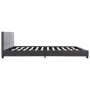 Estructura de cama de cuero sintético gris 180x200 cm