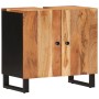 Mueble de lavabo madera acacia y madera ingeniería 62x33x58 cm