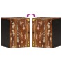 Armario de baño de pared madera maciza reciclada 38x33x48 cm