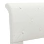 Estructura de cama de cuero sintético blanco 120x200 cm