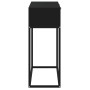 Mesa consola hierro y madera contrachapada negro 80x30x75 cm