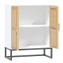 Aparador de madera contrachapada blanco 60x30x75 cm
